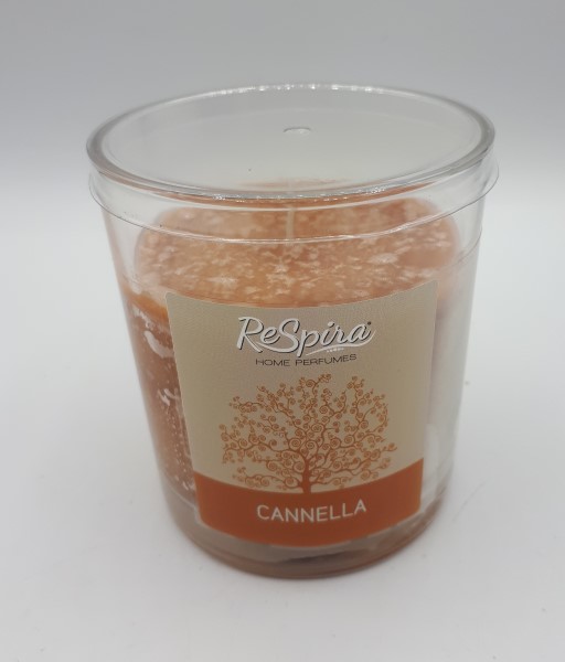 CANDELA RESPIRA profumo CANNELLA 140grammi +35ore di utilizzo