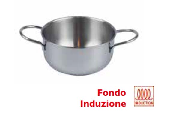 Casseruola 2 manici INOX CM16 ART. 157-16 DAISY. adatta anche per induzione.
