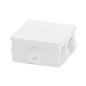 CASSETTA DI DERIVAZIONE CON COPERCHIO BASSO A PRESSIONE IP44 - DIMENSIONI INTERNE 80X80X40MM - PARETI CON PASSACAVI. GW44003