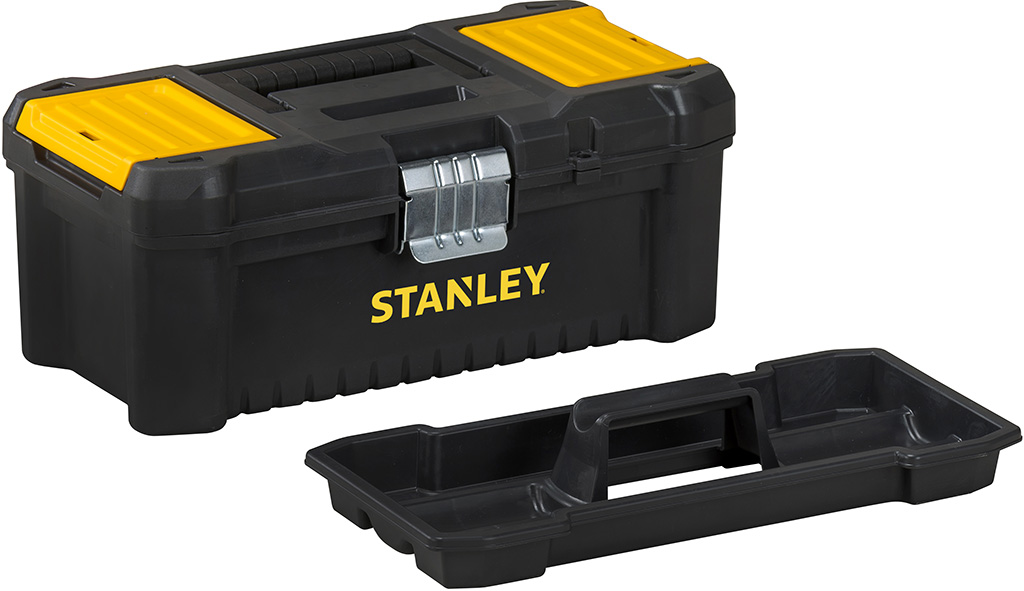 Cassetta portautensili STANLEY mod. ESSENTIAL art. STST1-75515 - in polipropilene - due organizer nel coperchio, vaschetta estra