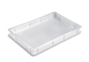 CASSETTA SERVICE PIENA CM60X40XH10CM  BIANCA SOVRAPPONIBILE SENZA COPERCHIO