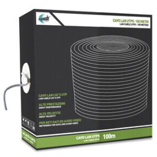 CAVO LAN UTP CAT. 6 CCA 0,56 MM 100 MT GRIGIO
