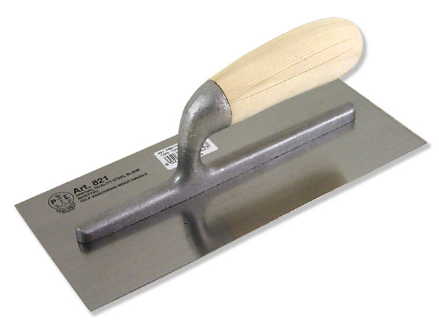 Cazzuolone CM 36X12 ANCORA. Rivettato dentato destro. Manico in legno. ART. 805/L