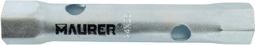 Chiave a tubo 18X19MM  doppia esagonale MAURER - leggera, in acciaio stampato cromato