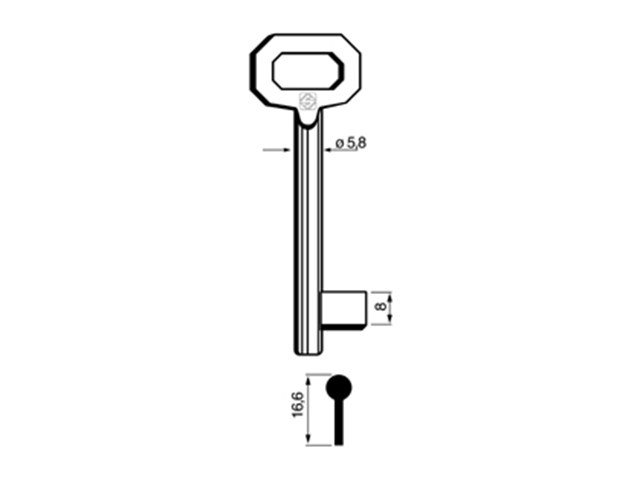 CHIAVE PATENT PASSEPARTOUT 5011 30P MEDIA . Categoria: Patent. Impiego: PASSE-PARTOUT e PATENT. Marca principale: PATENT PASSEPA