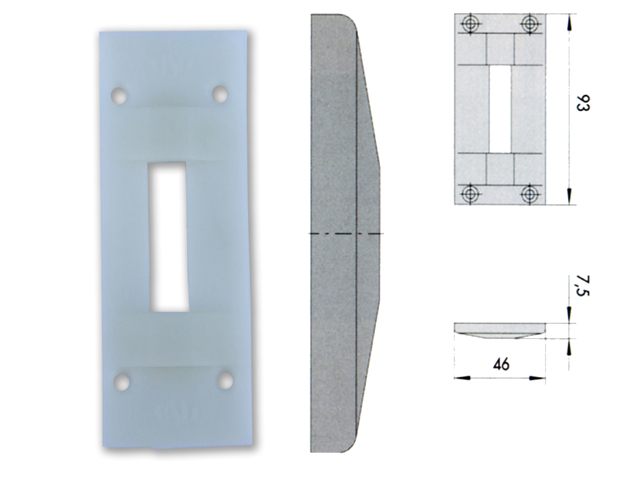 Cisa 06062.00.0 Contropiastra in nylon.