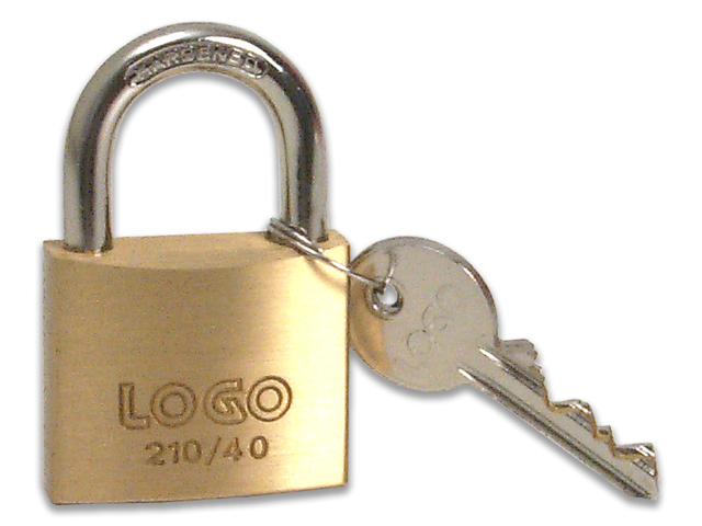 Cisa 21010-25-0 MM25 Lucchetto LOGO ad arco normale, corpo in ottone, fornito con 2 chiavi.