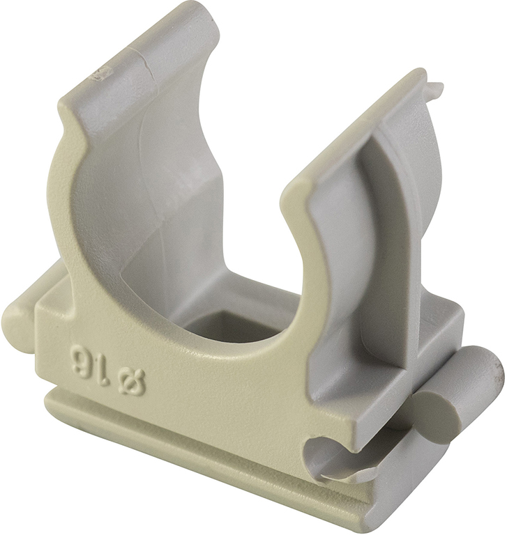 Clip fissatubo a scatto su guida PER TUBI DIAMETRO 16MM