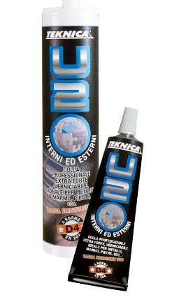COLLA POLIURETANICA U2 TEKNICA PER INTERNI / ESTERNI VERNICIABILE, EXTRA FORTE 60ML