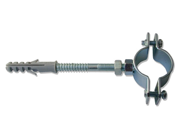Collare Fischer CPT 1 1/2 In acciaio zincato. Il sistema di chiusura brevettato consente una rapida installazione del tubo senza