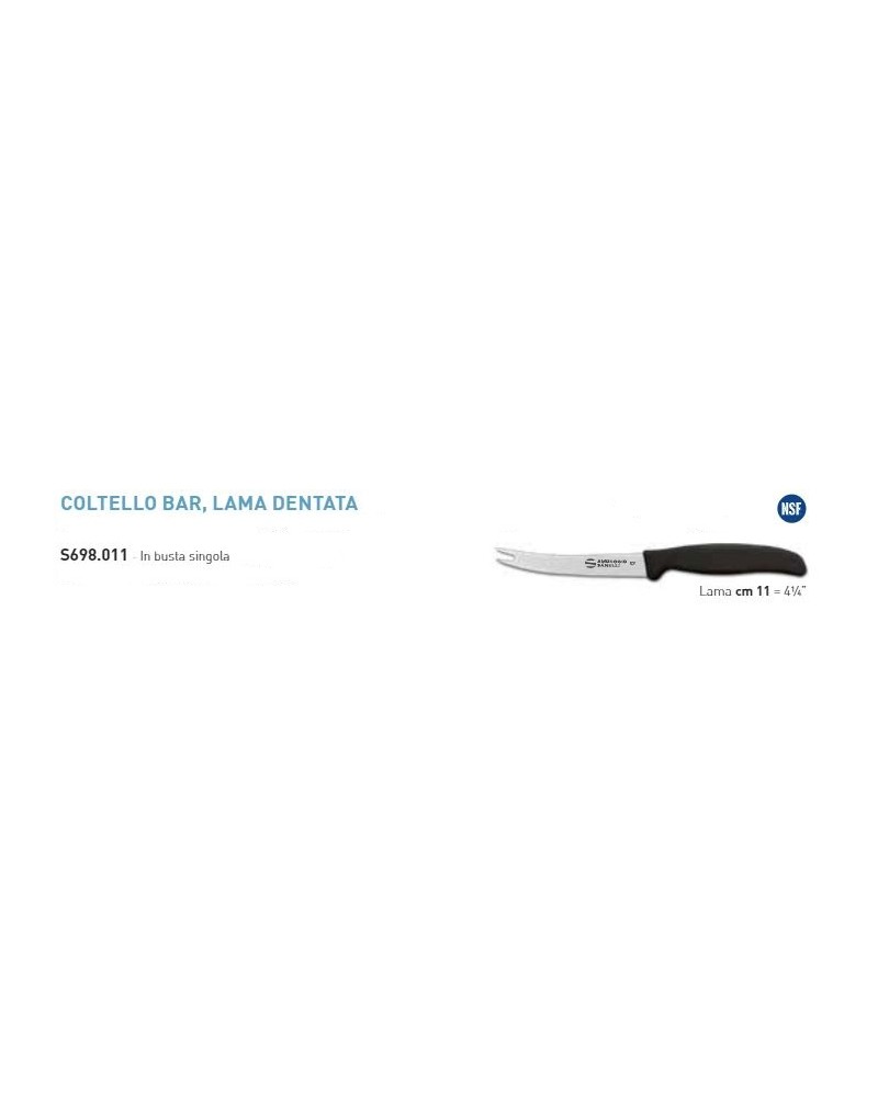 COLTELLO BAR 1/2 DENTATO CM.11 SUPRA AMBROGIO SANELLI