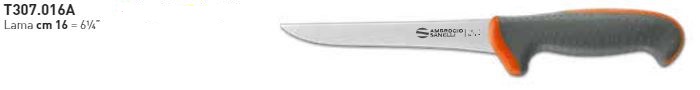 COLTELLO DISOSSO STRETTO CM.16 TECNA AMBROGIO SANELLI