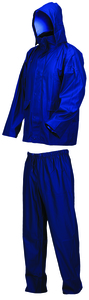 COMPLETO IMPERMEABILE LLUVIA TAGLIA M. Mod. LLUVIA in poliuretano-PVC-poliestere. Composto da giacca e pantaloni. Taglia M Color