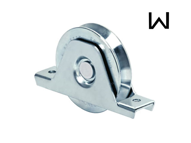 Comunello 335 Ruota con supporto interno gola V. Zincato. MM90