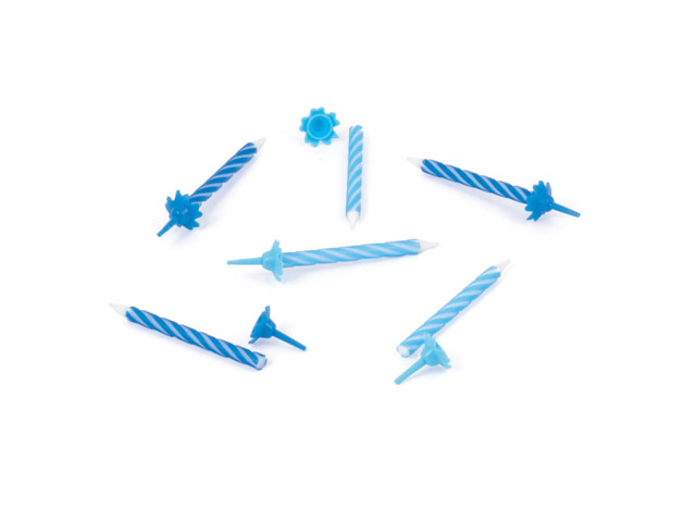 CONFEZIONE 12 CANDELINE AZZURRO
