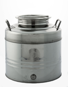CONTENITORE FUSTO OLIO ACCIAIO INOX 18/10 SALDATO LT.30 BELVIVERE