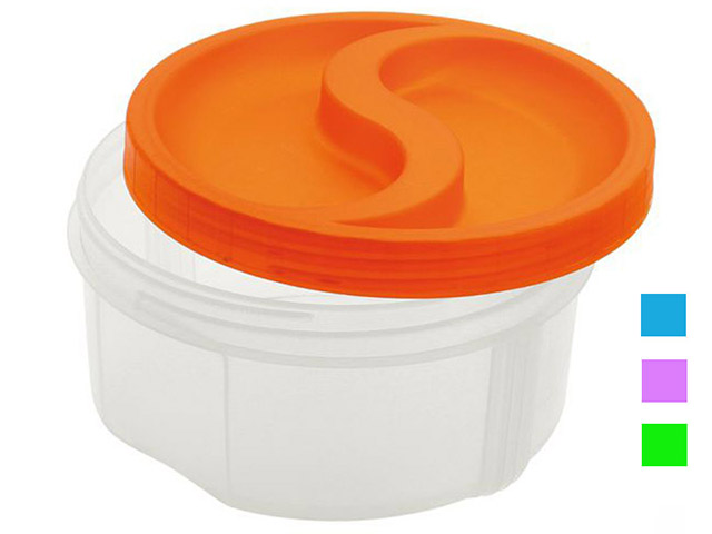 Contenitore pietanziera con chiusura a vite. Ideale per trasportare, congelare e riscaldare i cibi. Microonde OK sollevando il c