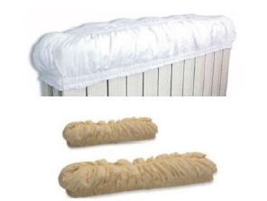 COPRICALORIFERO ELASTICIZZATO DA 30 A 60CM BIANCO IN COTONE