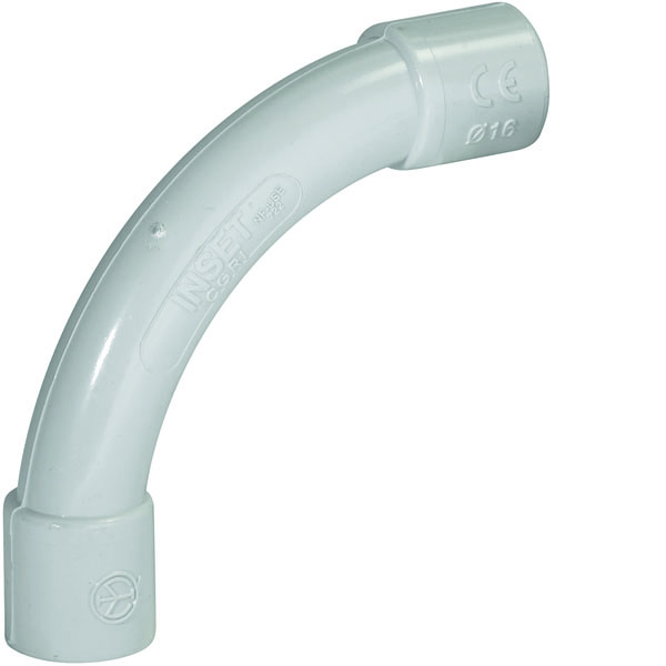 Curva a 90° tubo/tubo ip65 mm16