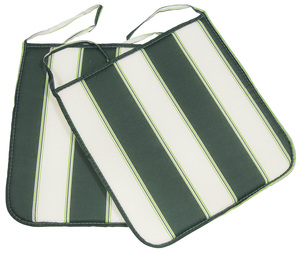 CUSCINO PER SEDIA CON LACCETTI PANAREA CM39X39XH2 RIGATO VERDE 1 PEZZO