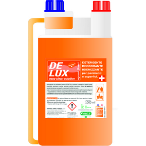DE-LUX PAVIMENTI E SUPERFICI 1 LT CON DOSATORE Detergente / Deodorante / Igienizzante. AGRUMI
