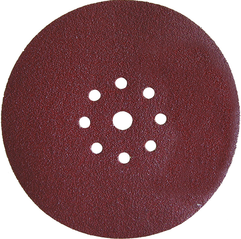 Disco abrasivo velcrato GRANA 180 - articolo E28 -  diametro 225 - con 8 fori - idoneo per levigatrice a giraffa