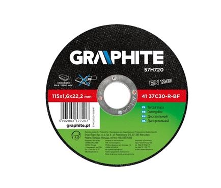 DISCO DA TAGLIO PER PIETRE 115X1,6 X 22,2 GRAPHITE ART. 57H725
