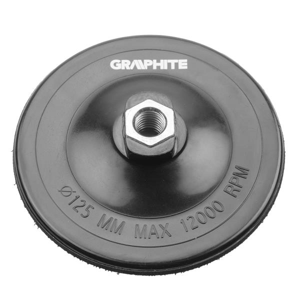 DISCO IN GOMMA PER SMERIGLIATRICE DIAMETRO 125 mm M14 ART. 55H825