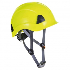 ELMETTO ABS ALTA PROTEZIONE, ULTRALEGGERO CON SOTTOGOLA, REGOLABILE 450GRAMMI LINEA LIGHT GIALLO LOGICA