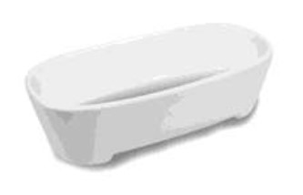 EVAPORATORE IN CERAMICA A VASCHETTA MONGARDI BIANCO 19 x 9 x h5cm