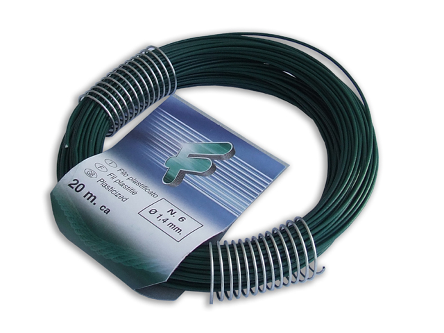 FILO PLASTICATO VERDE IN MATASSE N°12 DIAMETRO 1,4-2,4MM 9 MT CA.