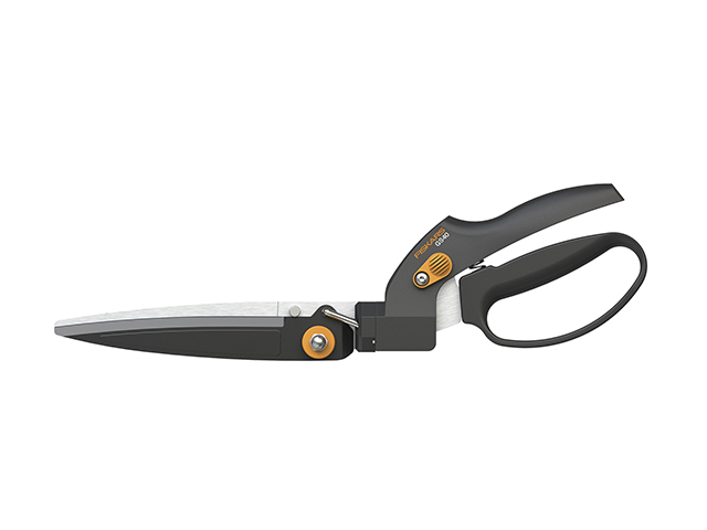 Fiskars forbice per erba Smart-Fit. Per rifinire prati e cespugli, angolo di taglio regolabile di 360°, manico ergonomico con pr