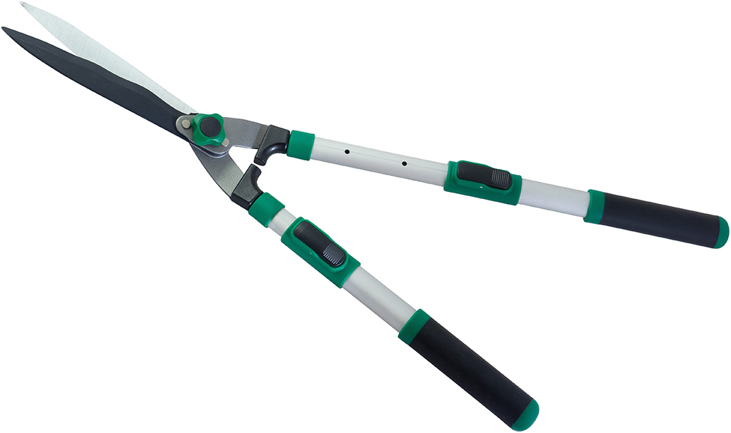 Forbice per siepe PAPILLON - lame ondulate Easycut in acciaio e teflon - lunghezza lame 230 mm - manici telescopici ovali in all
