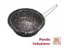 FRIGGITRICE IN FERRO SMALTATO CON CESTELLO CM.26 MONTINI ART. 6697