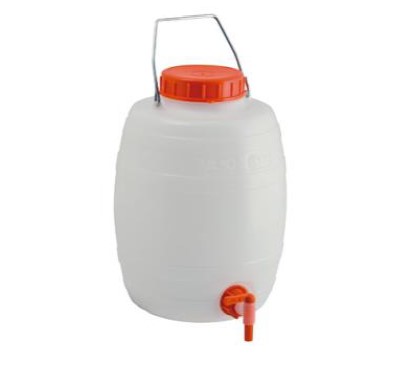 FUSTINO A BOTTICELLA LT15, in plastica. Con rubinetto.