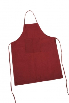 GREMBIULE COTONE 70X90 CON TASCA BORDEAUX