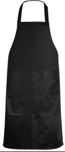 GREMBIULE NERO CLASSICO DUE TASCHE FRONTALI