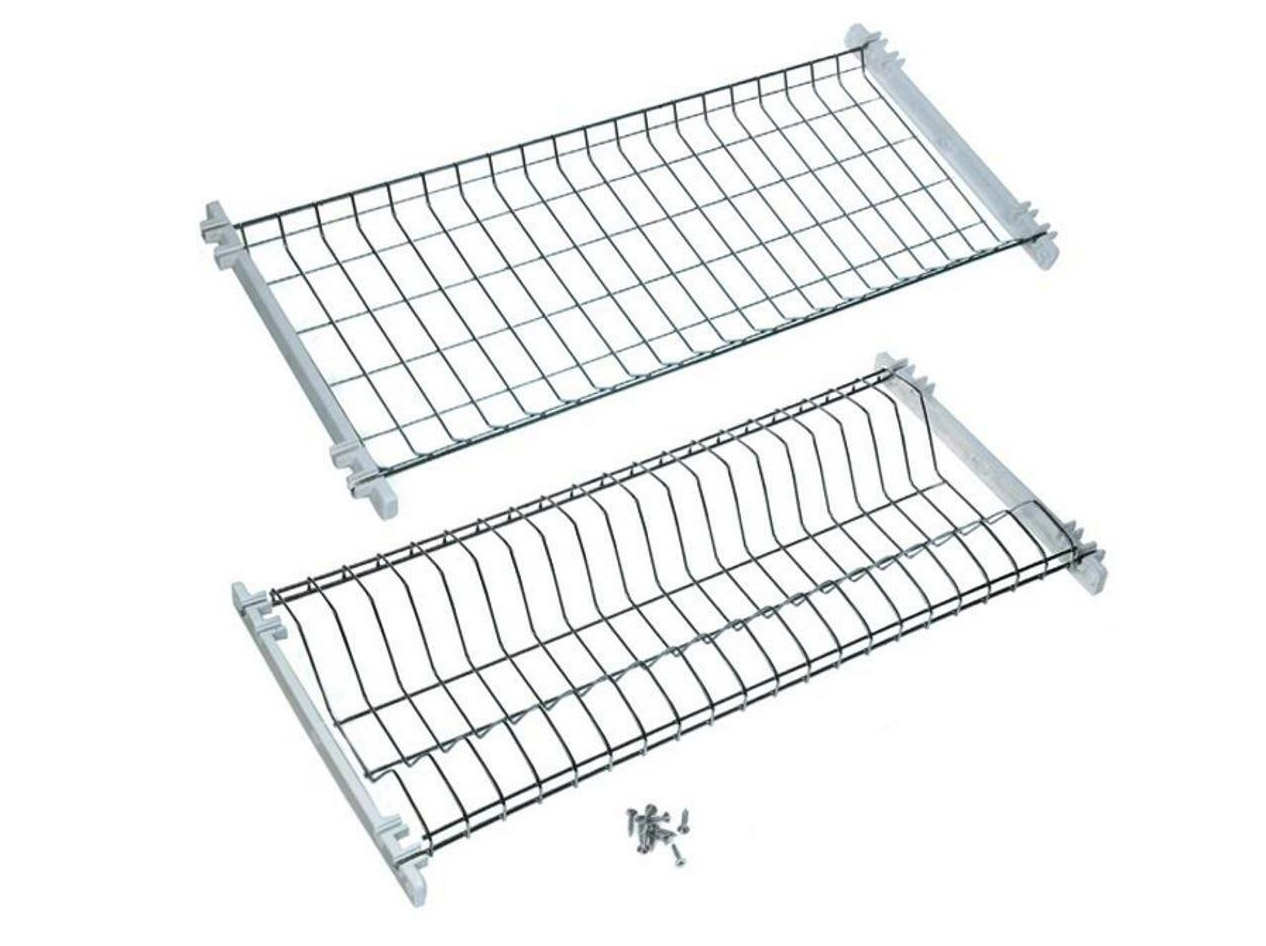 GRIGLIA PENSILE INOX CM86. Griglia scolapiatti per pensile in acciaio inox con supporti.
