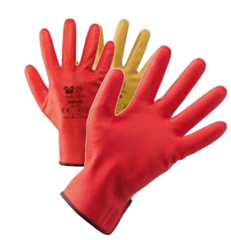 GUANTO DRIVER tecnico a filo continuo 100% nylon / nitrile TAGLIA 9 ROSSO. Supporto interno a filo continuo in nylon. Completame