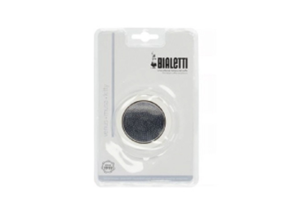 GUARNIZIONE SILICONE E FILTRO ACCIAIO TAZZE 4. Confezione 1 guarnizione in silicone + 1 piastra in acciaio per caffettiere Musa,
