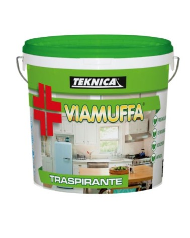 IDROPITTURA TRASPIRANTE ANTIMUFFA OPACA BIANCA ANTIGOCCIA A BASE DI RESINE VINILICHE 4LT TEKNICA ART. TK30-0068