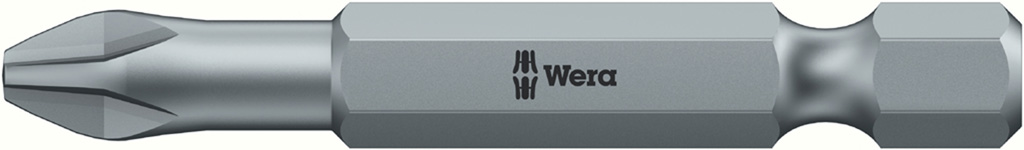 Inserto a croce WERA PH2 x 50mm art.851/4TH tipo Pozidriv - lunghezza 50 mm - con zona di torsione ottimizzata - extra duro - es
