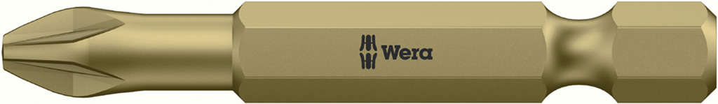 Inserto a croce WERA PZ2 x 50mm art.855/4TH tipo Pozidriv - lunghezza 50 mm - con zona di torsione ottimizzata - extra duro - es