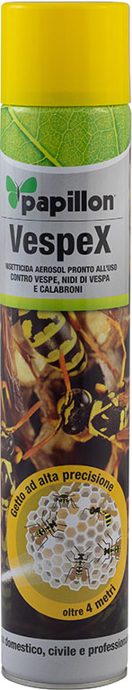 Insetticida PAPILLON mod. VESPEX - spray (non schiumogeno) - agisce instantaneamente contro molti insetti ma particolarmente ido