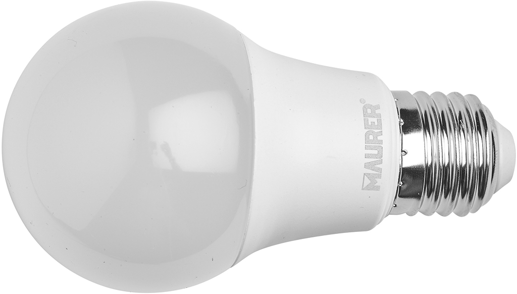 Lampadina a LED 4,9W MAURER goccia smerigliata - supporto in plastica - attacco E27 - 4000 K (luce bianca neutra). 480LUMEN