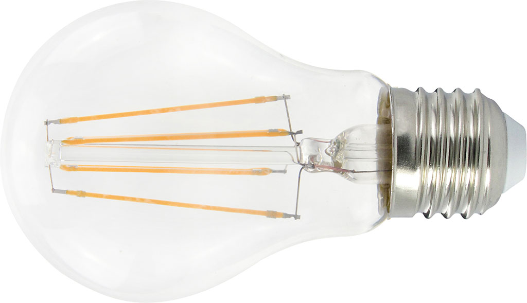 Lampadina a LED 7W = 60W con filamento MAURER GOCCIA -  attacco E27 - 2700° K (luce calda) - angolo fascio luminoso 360° - A++