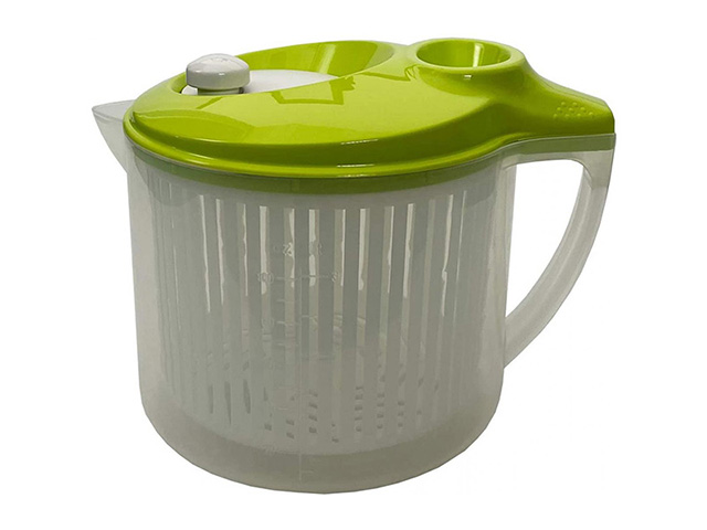 LAVASCIUGA 5LT. Pratica e versatile centrifuga per togliere l'acqua in eccesso dalle verdure. Il grande manico e il beccuccio la