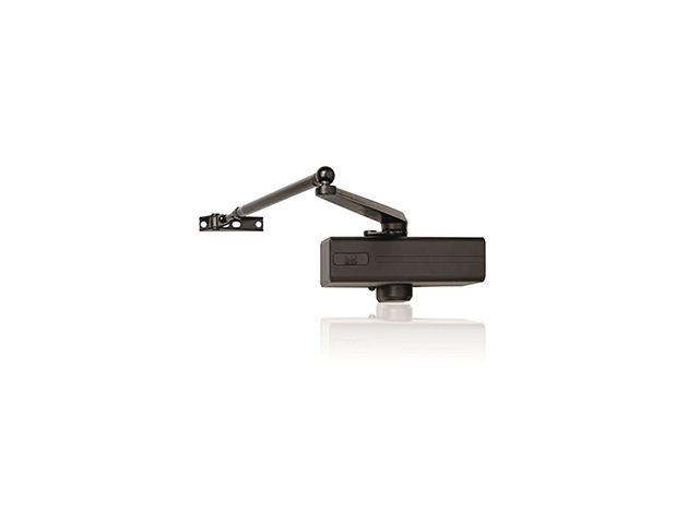 Mab 564PLUS chiudiporta multiforza a forza variabile 2/5 COLORE NERO, con fermo.