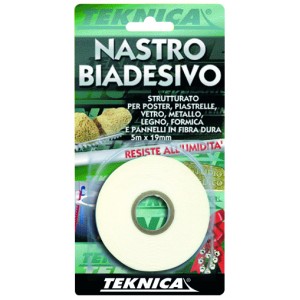 NASTRO BIADEVISO BIANCO 5MTX19MM TEKNICA ART. TK13-0331
