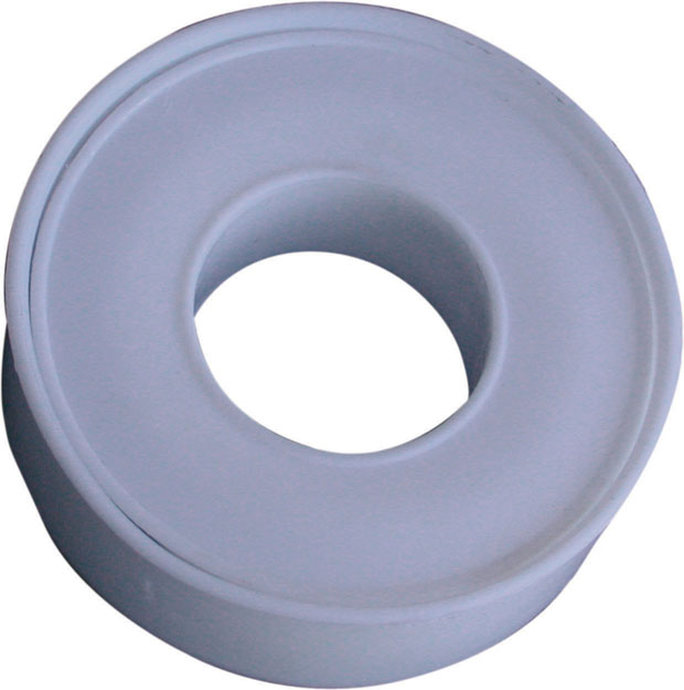 Nastro teflon professionale per acqua in rotoli flangiati altezza mm12 x 10 metri di lunghezza. Spessore mm 0,075. Colore bianco